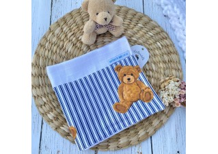 Pano de Boca Urso Listras Marinho