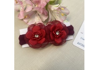 Faixa de cabelo Camélia Duo Vermelho 