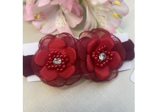 Faixa de cabelo Camélia Duo Vermelho 