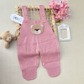 Jardineira Urso Rosé  