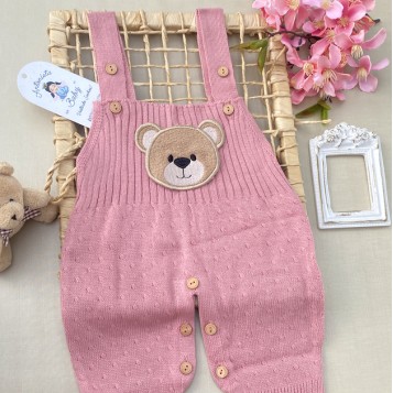 Jardineira Urso Rosé  