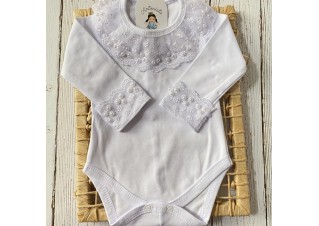 Body Renda Pérola Branco 2