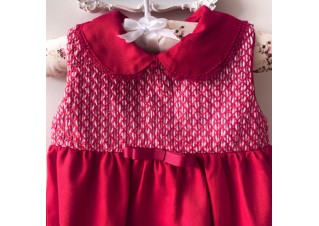 Jardineira Romper Luxo Casinha Vermelho 