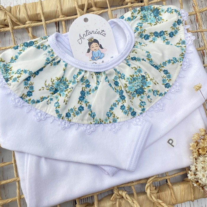 Body Colombina Estampado Floral Verde 