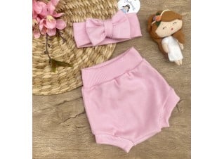 Conjunto Tapa Fralda Bloomer Sofia Rosa