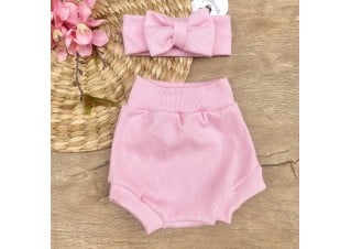 Conjunto Tapa Fralda Bloomer Sofia Rosa