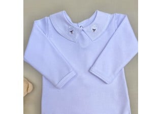 Body Urso Coroa Todo Branco