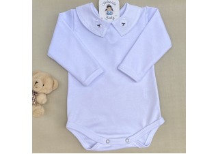 Body Urso Coroa Todo Branco