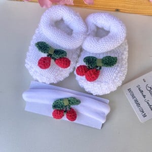 Kit sapatinho Cerejinha Branco
