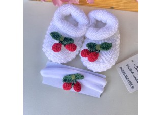 Kit sapatinho Cerejinha Branco