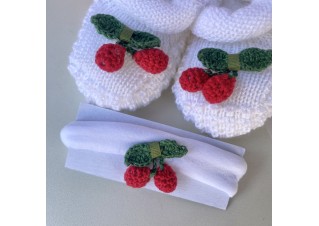 Kit sapatinho Cerejinha Branco