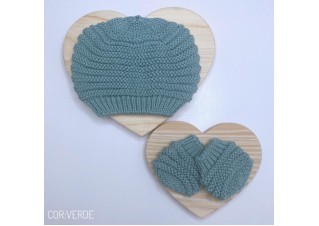 Kit touca e luva Verde