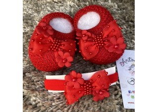 Kit sapatinho Lacito Vermelho